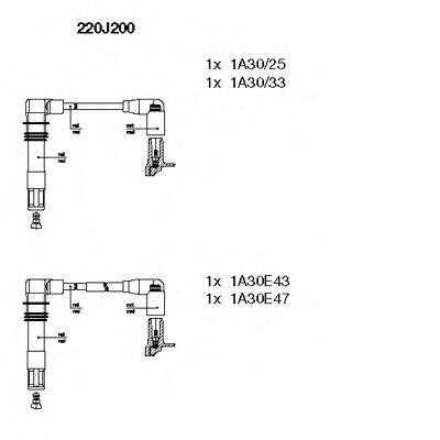 Комплект дротів запалення BREMI 220J200