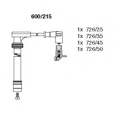 Комплект дротів запалення BREMI 600/215