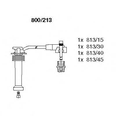 Комплект дротів запалення BREMI 800/213