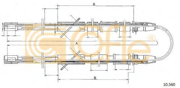 Трос, стоянкова гальмівна система COFLE 10.560