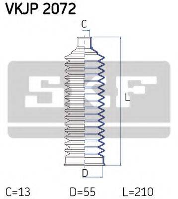 Комплект пильника, рульове управління SKF VKJP 2072