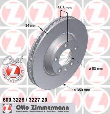 гальмівний диск ZIMMERMANN 600.3227.20