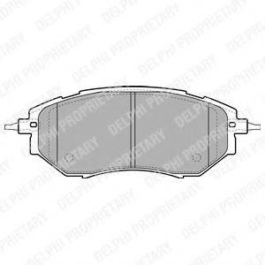 Комплект гальмівних колодок, дискове гальмо DELPHI LP1941