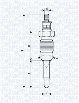 Свічка розжарювання MAGNETI MARELLI 062900016304